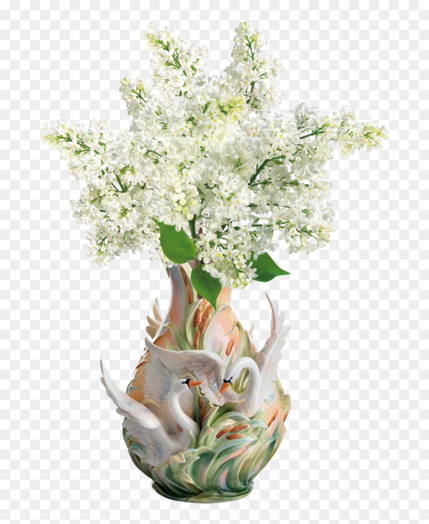 Beautiful Images Of Flower Vase , Png Download - Swan Vase, Transparent Png - beautiful flower vase with flowers png