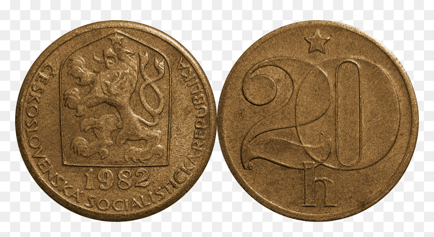 20 Haleru Csk - Half Cent Coin Canada, HD Png Download - money .png