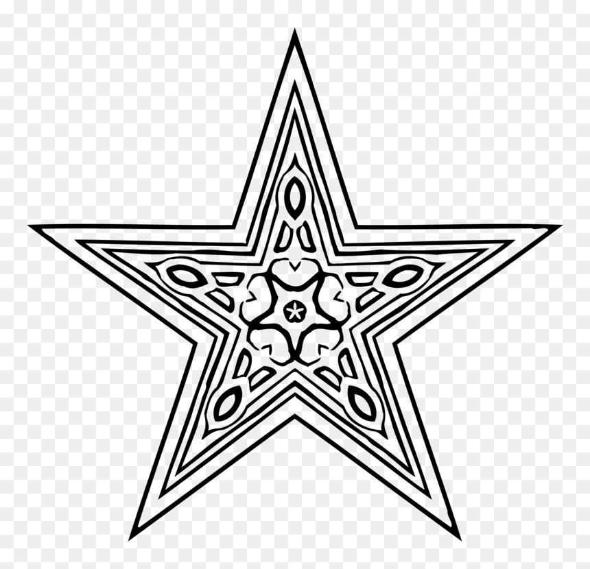 Triangle,line Art,star - Sacred Geometry Ten Pointed Star, HD Png Download - dallas cowboys star png
