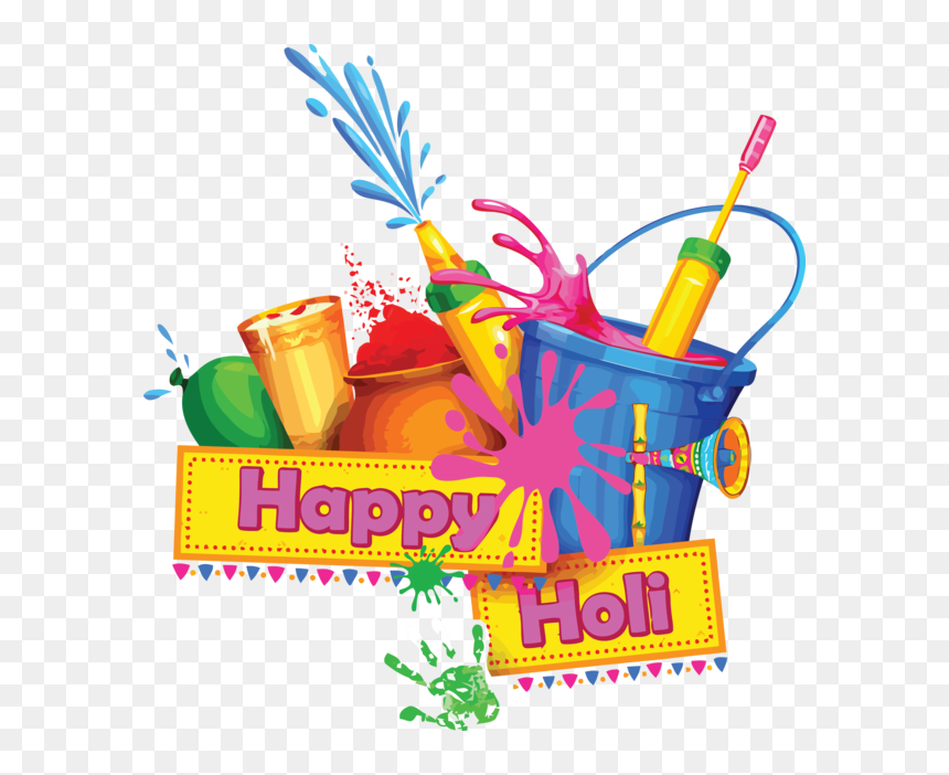 Transparent Holi Drinking Straw Party Supply Font For - Holi Tshirts For Kids, HD Png Download - holi images png