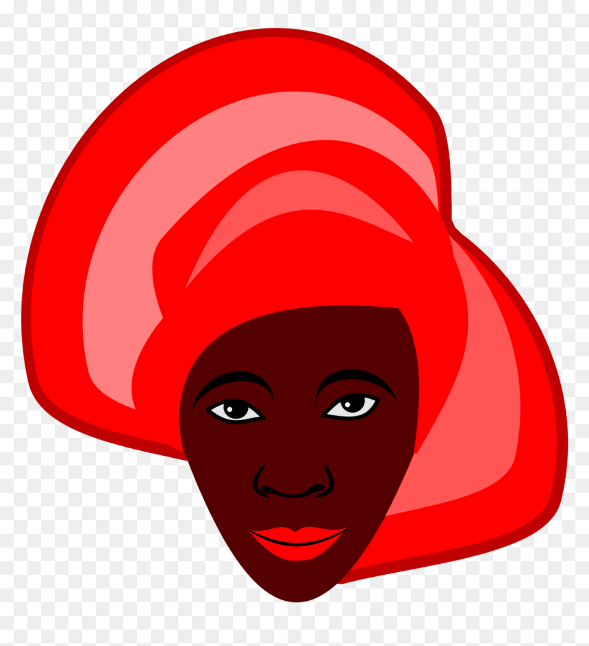 African Women Cartoon Free, HD Png Download - girl face png
