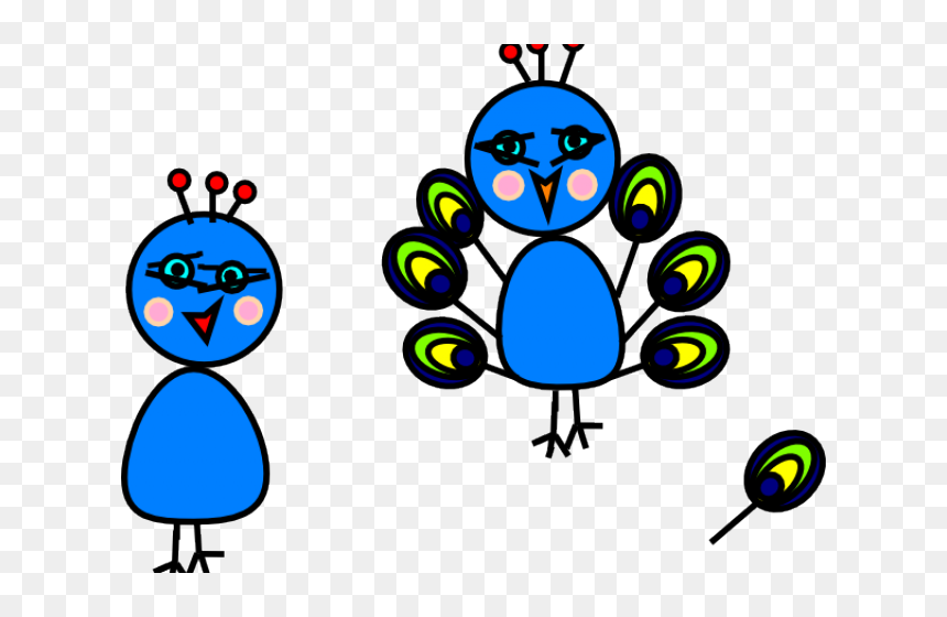 Peacock Clipart Body - Cartoon, HD Png Download - peacock clipart png