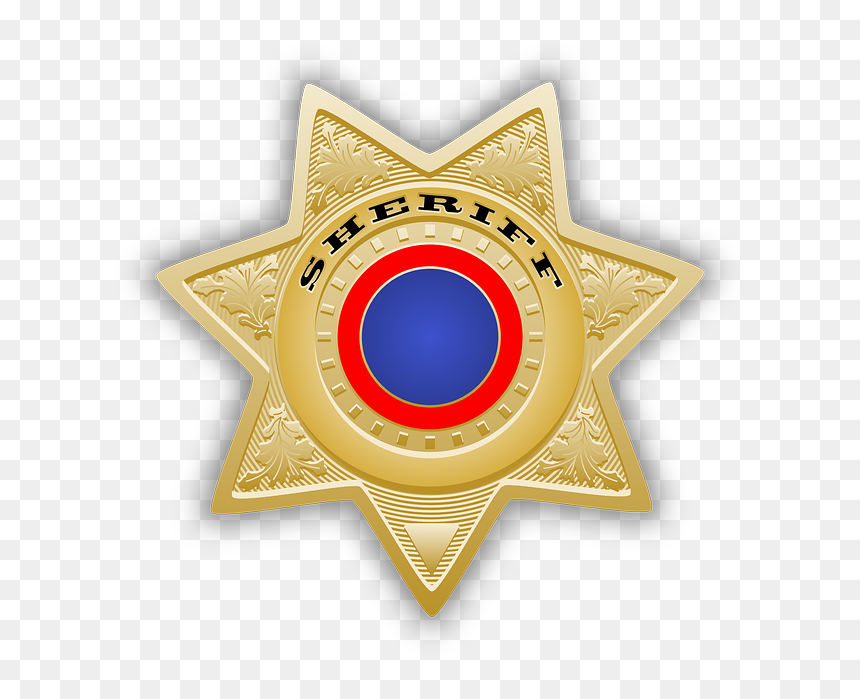 Sheriff Badge Vector Image - Clip Art Sheriff Badge 5 Point, HD Png Download - sheriff badge png