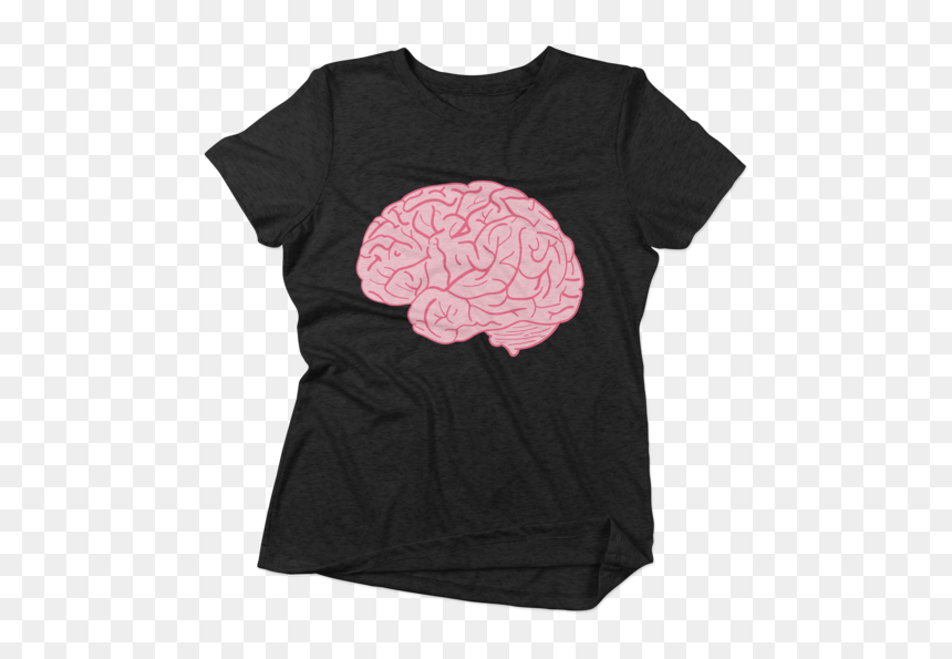 Brain Svg On A Women"s T-shirt - Active Shirt, HD Png Download - zombie silhouette png