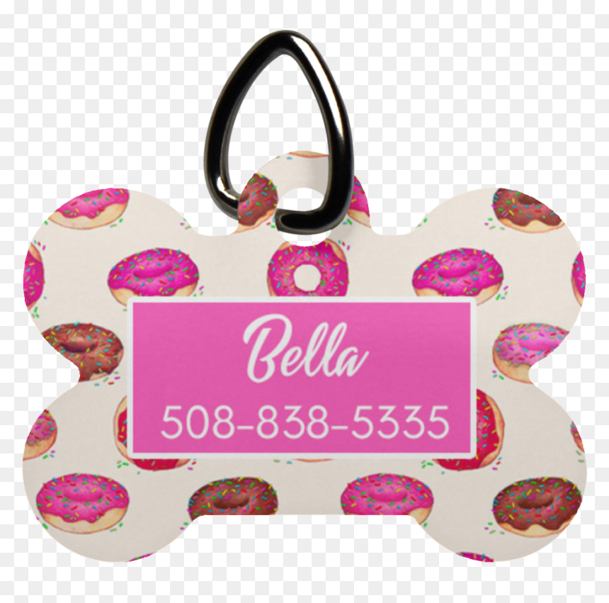 Doughnut Dog Bone Luv Tag - Circle, HD Png Download - dog tag png