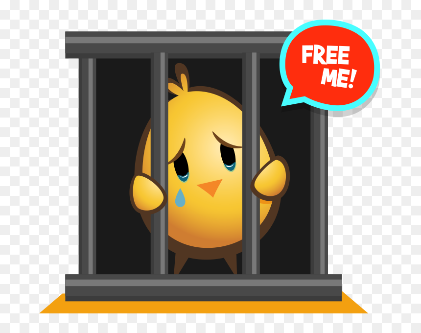 For Caring Kids Who Know That Chickens Shouldn"t Live - Cartoon Chicken Image Cage, HD Png Download - live chicken png