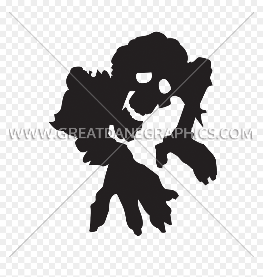 Production Ready Artwork For - Illustration, HD Png Download - zombie silhouette png