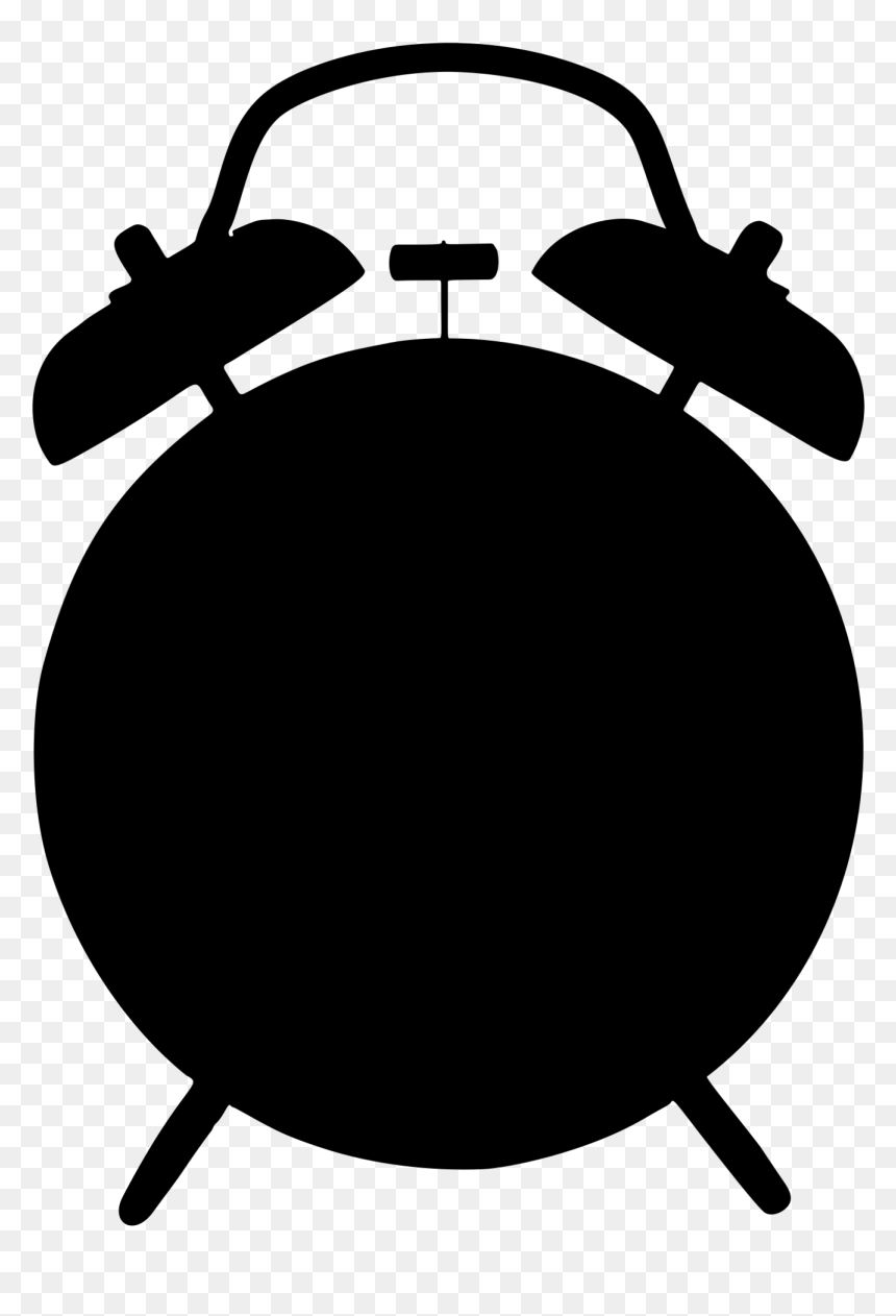 Alarm Clock Svg Clip Arts - Alarm Clock Silhouette, HD Png Download - clock.png