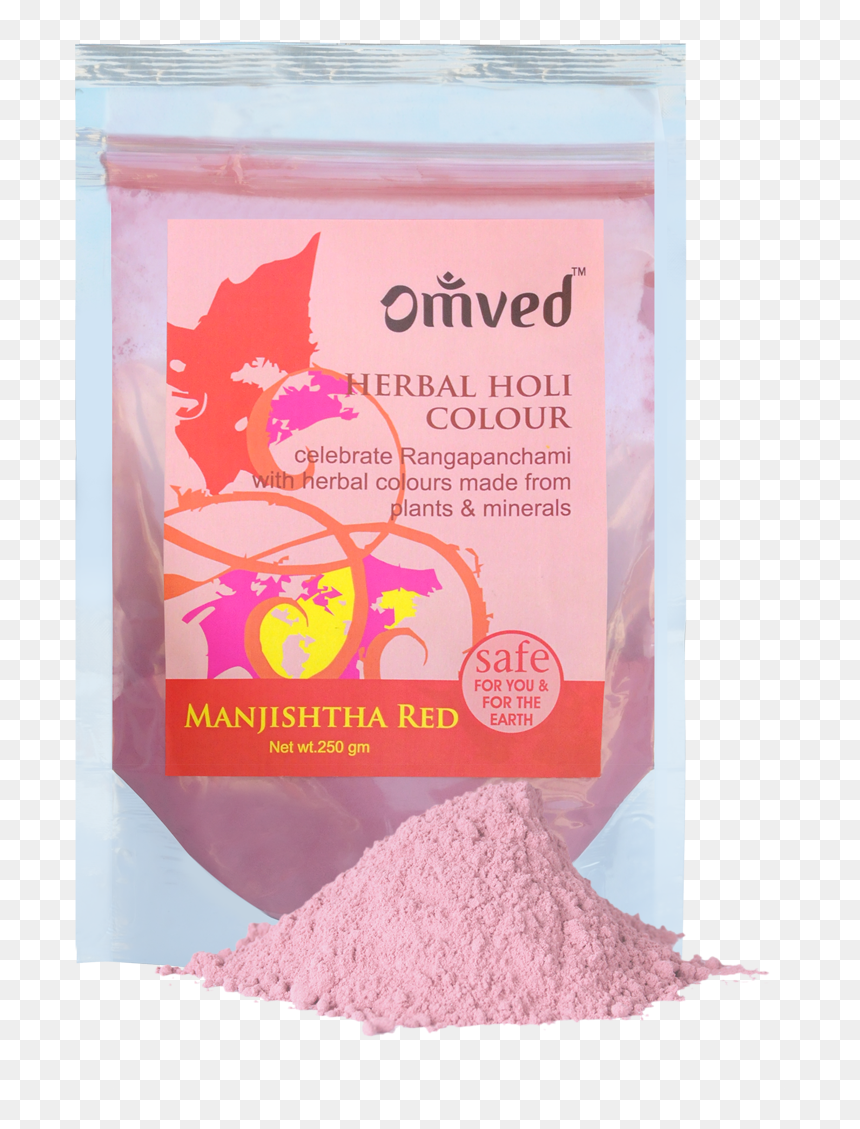 0002606 Holi Herbal Gulal 250 Gms - Omved, HD Png Download - gulal png