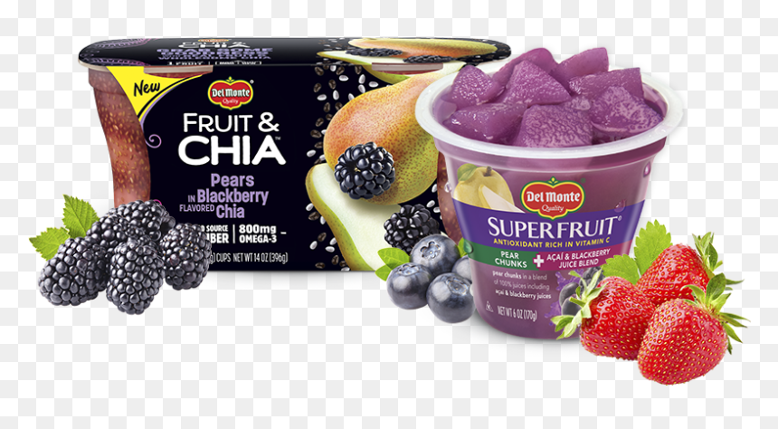 Berries And More - Del Monte Fruit And Chia, HD Png Download - berries png