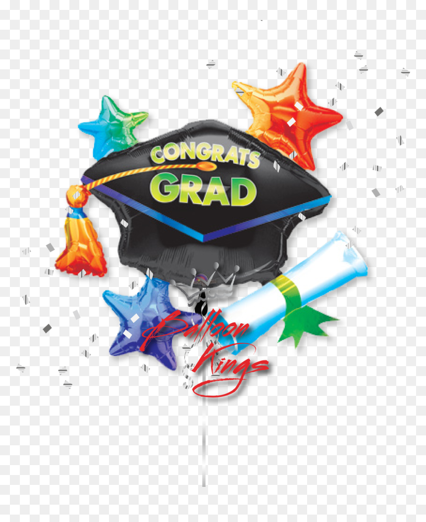 Grad Cap Cluster - Balloon, HD Png Download - convocation cap png