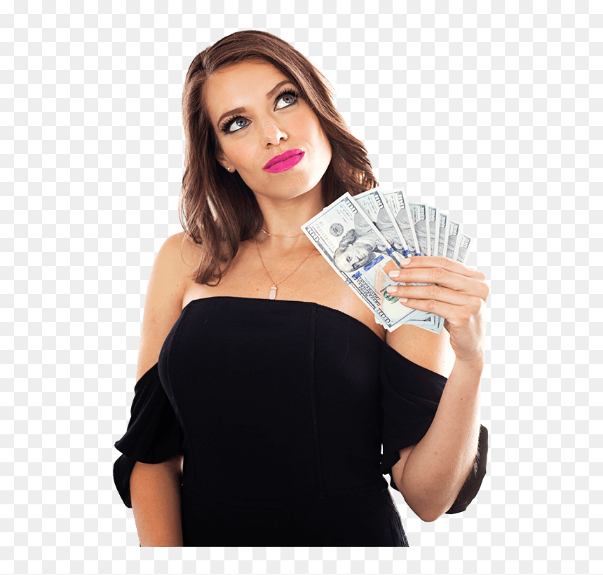 Thumb Image - Woman Holding Money Png Transparent, Png Download - money .png