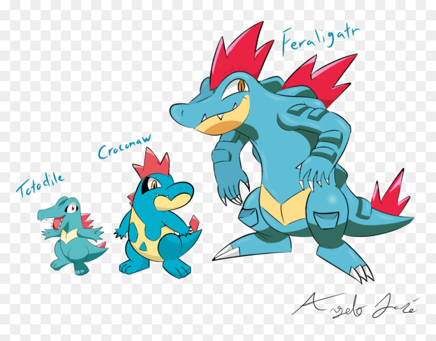 Totodile Cyndaquil, HD Png Download - totodile png