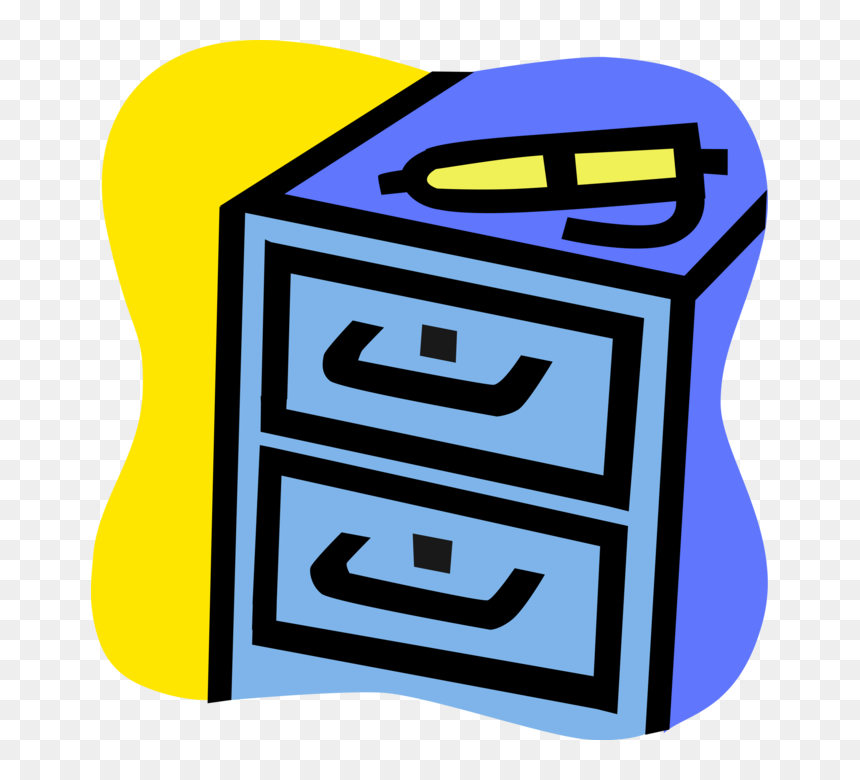 Vector Illustration Of Filing Cabinet Office Furniture, HD Png Download - office building vector png