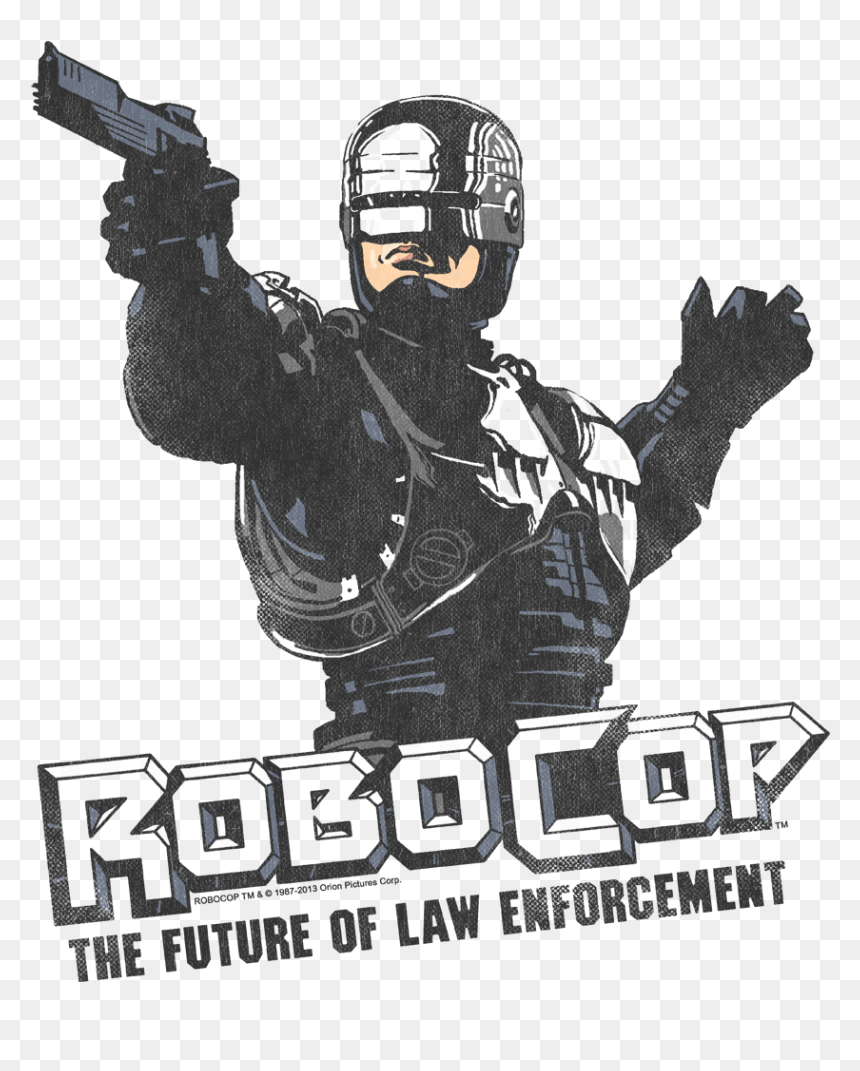 Robocop Future Of Law Men"s Slim Fit T-shirt - Robocop, HD Png Download - robocop png