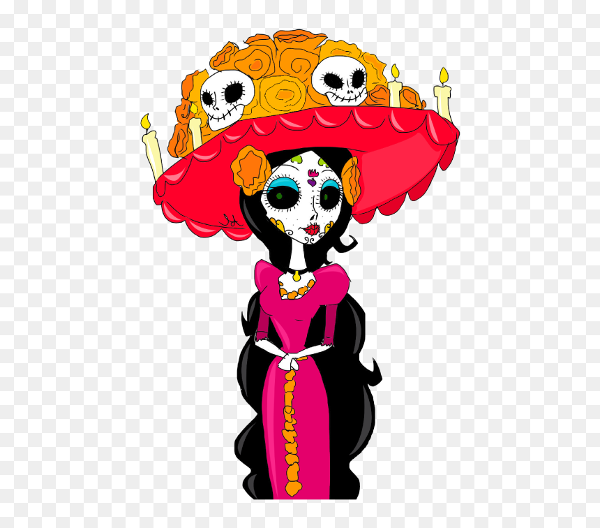 Mexico Clipart Catrina - Mexican Day Of The Dead La Catrina, HD Png Download - day of the dead png