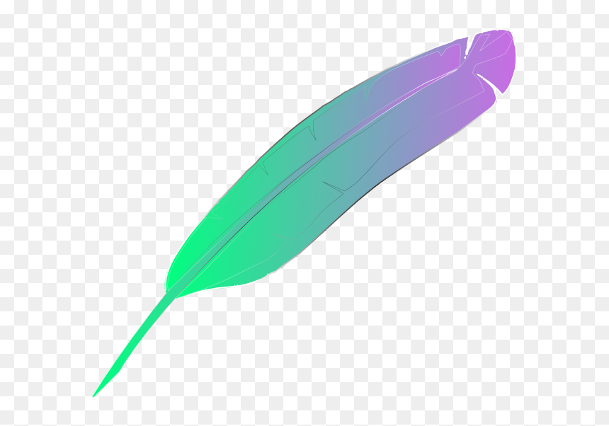 Tryae Feather Greenpurp Svg Clip Arts - Tryae Feather Greenpurp Clipart, HD Png Download - peacock leaf png