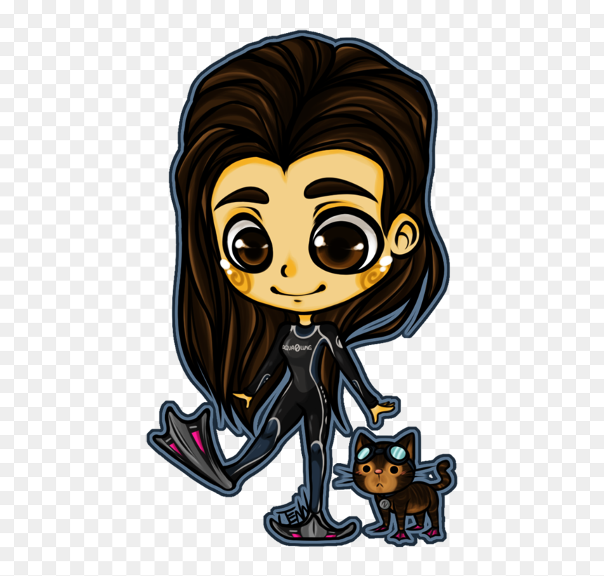 Nina The Diver- Cartoon - Damon Salvatore En Caricatura, HD Png Download - nina dobrev png tumblr