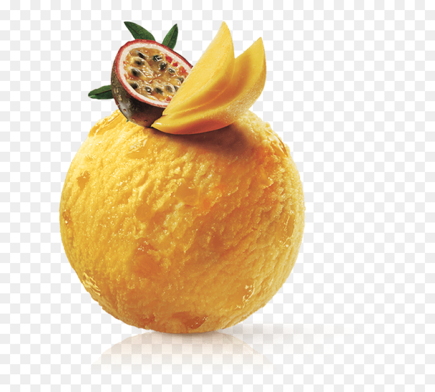 Passion Fruit Sorbet - Ice Cream, HD Png Download - mango fruit png