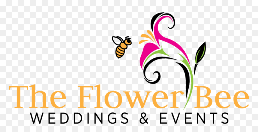The Flower Bee Weddings And Events - Flower Bee Logo Png, Transparent Png - flowers logo png
