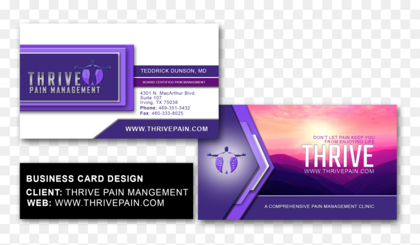 Thrive Business Card Design Sample, HD Png Download - card design png
