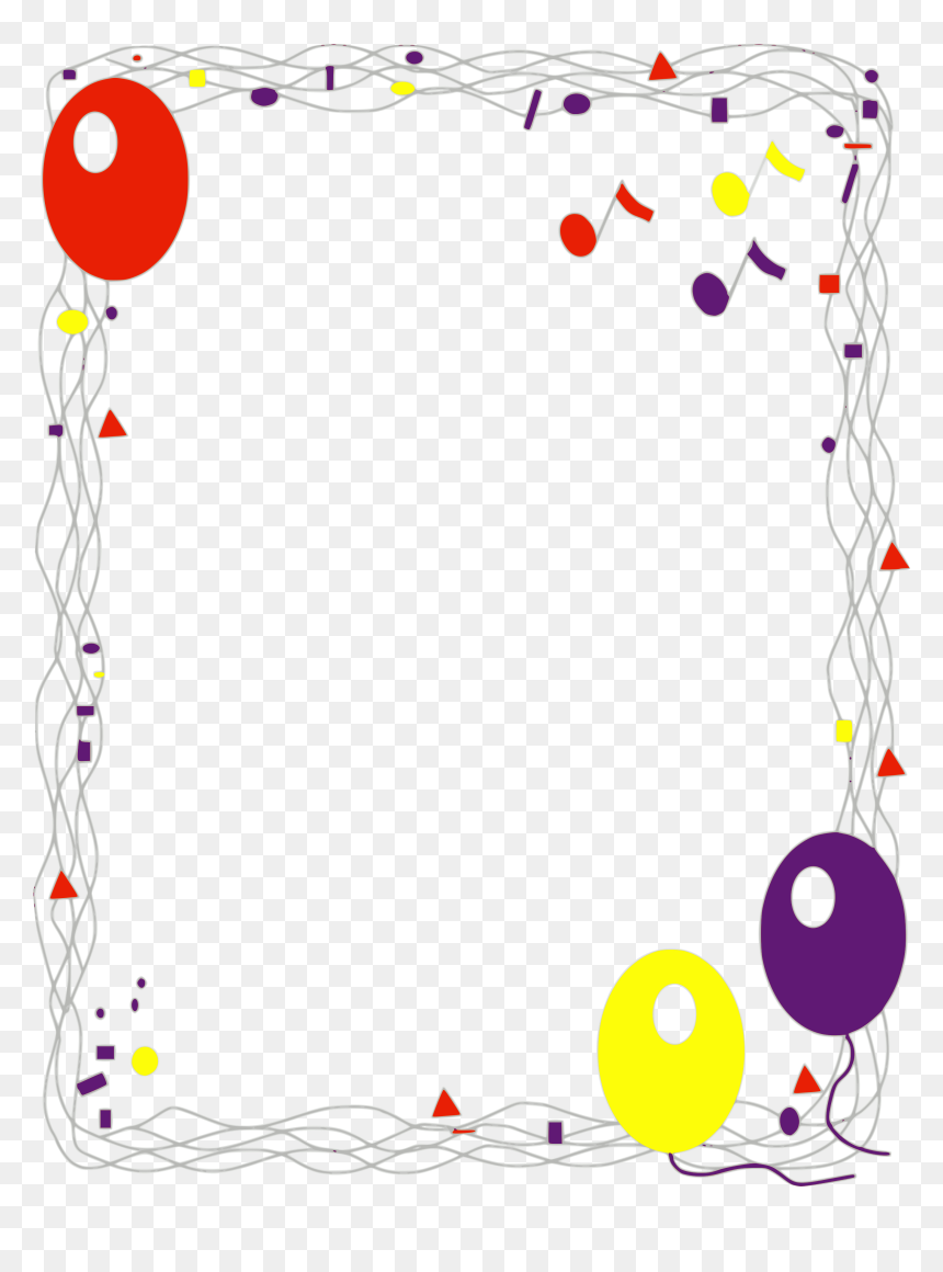 Colorful Flower Frames And Borders Download - Happy Birthday Border Png, Transparent Png - happy birthday frames png images