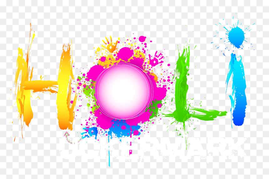 Transparent Clipart Image Holi Text Png Design File - Full Hd Holi Background, Png Download - png text for girl