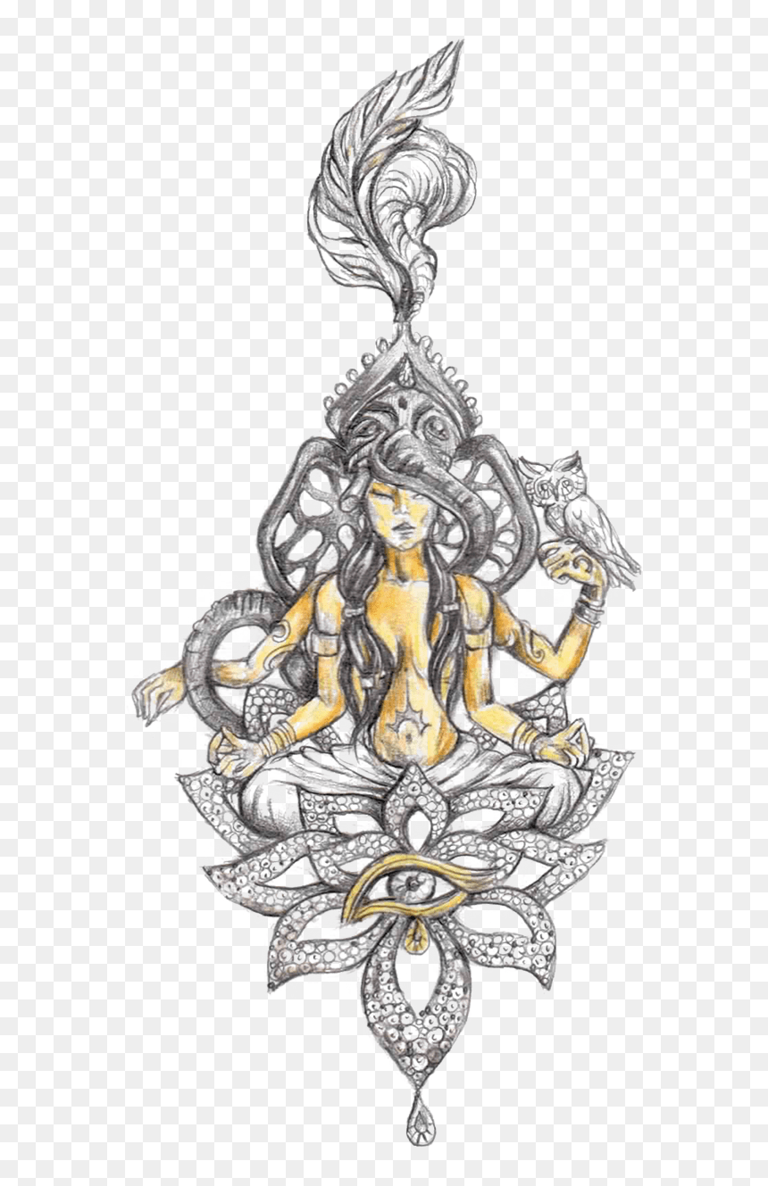 Sketched Pendant Inspired From Indian Culture"
 Class="go - Indian Jewellery Design Sketches, HD Png Download - jewellery design png