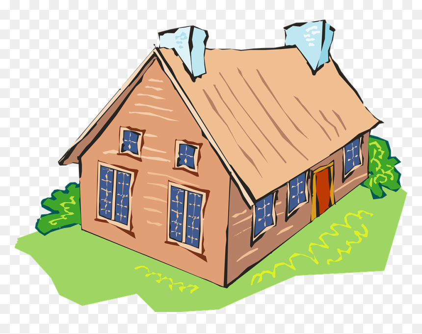 House With Two Chimneys, HD Png Download - bushes vector png