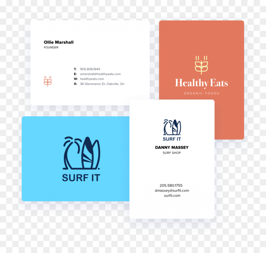Business Card Designs On Looka - Graphic Design, HD Png Download - card design png