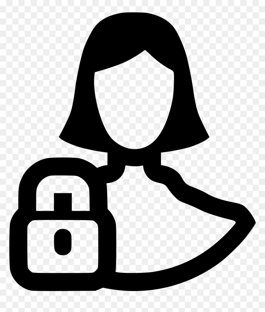 Girl Woman Lock Block - Remove Clipart Black And White, HD Png Download - png text for girl