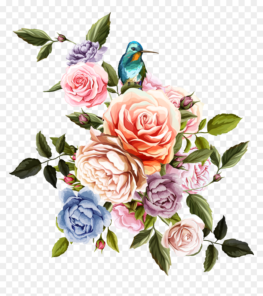 Free Plants, Vector Flowers, Flower Art, Leaves, Birds, - Birthday Flowers Png Vector, Transparent Png - bushes vector png