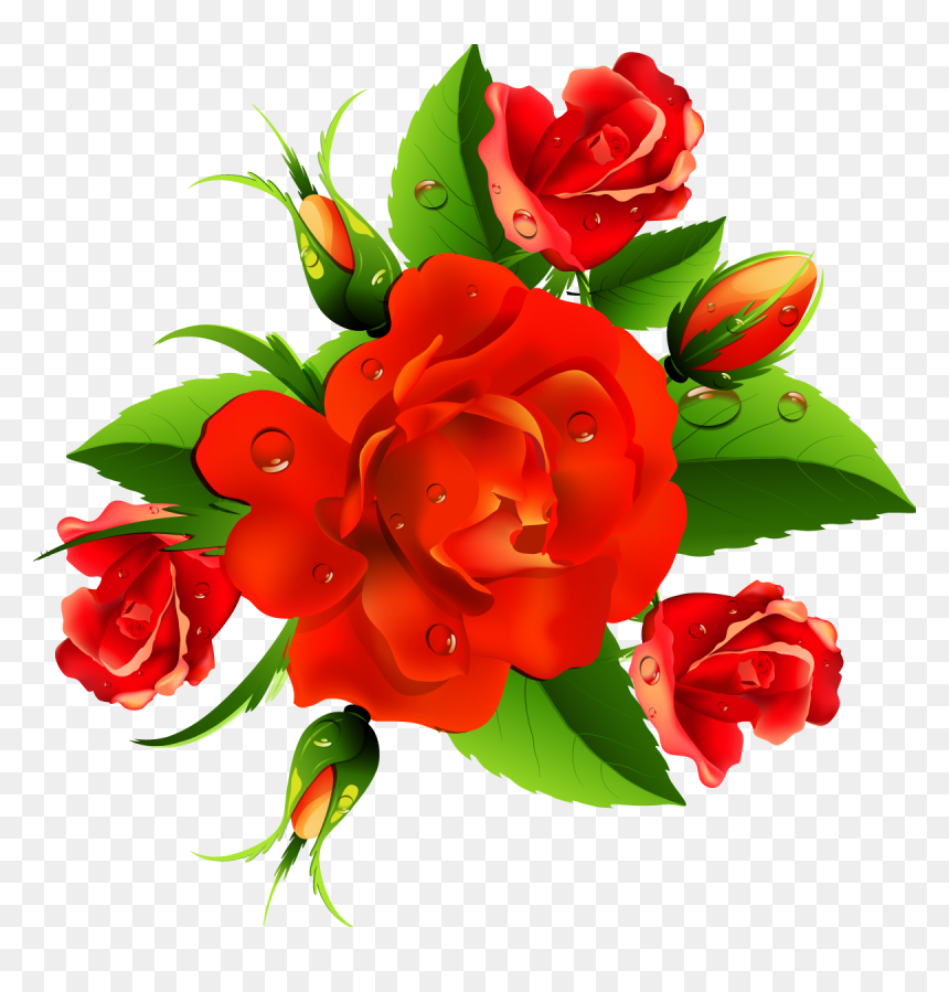 Roses Clipart Png - Red And Green Rose, Transparent Png - wedding wishes in tamil png