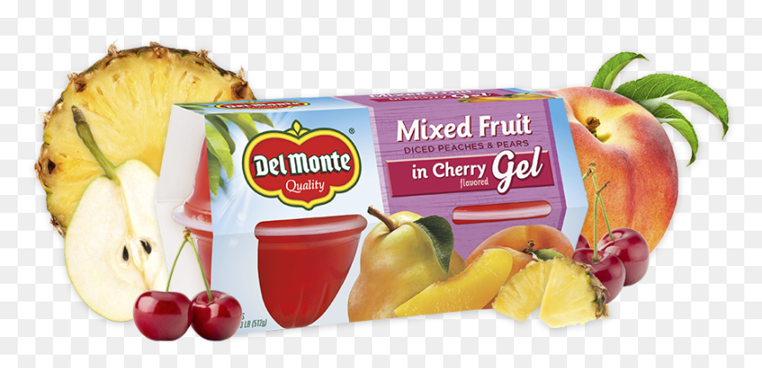 Mixed Fruit In Cherry Flavored Gel, Fruit Cup® Snacks - Del Monte Mixed Fruit Cups, HD Png Download - mango fruit png