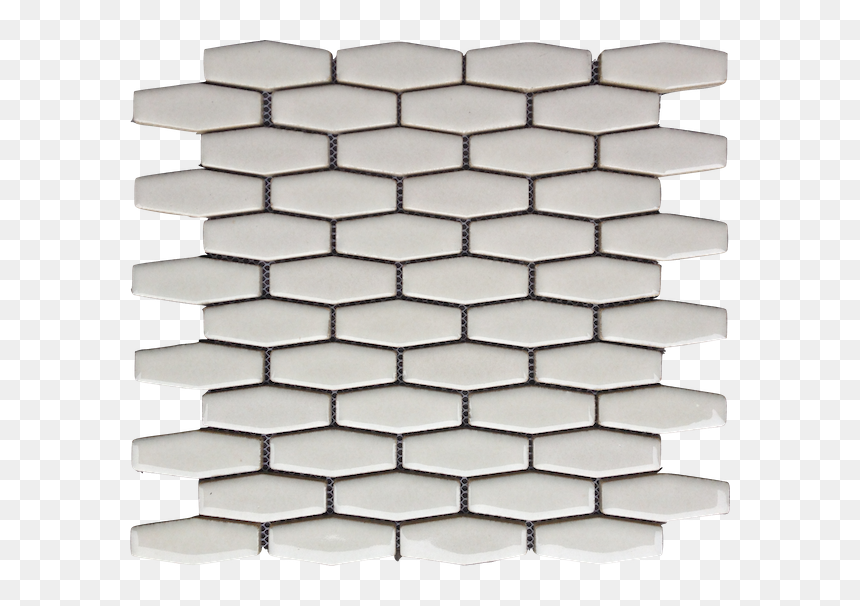 Highland Park Antique White Elongated Hexagon Porcelain - Elongated Hexagon Ceramic Tile, HD Png Download - tile png