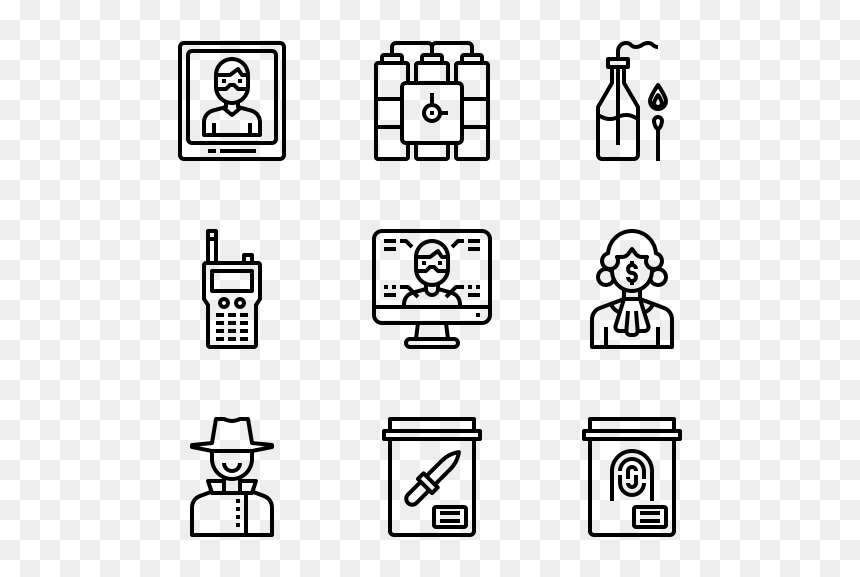 Office Icons Vector Png, Transparent Png - prisoner png