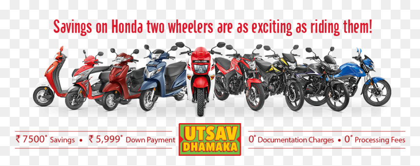 Honda Scooters Diwali Offers - Honda 2 Wheeler Png, Transparent Png - diwali dhamaka png