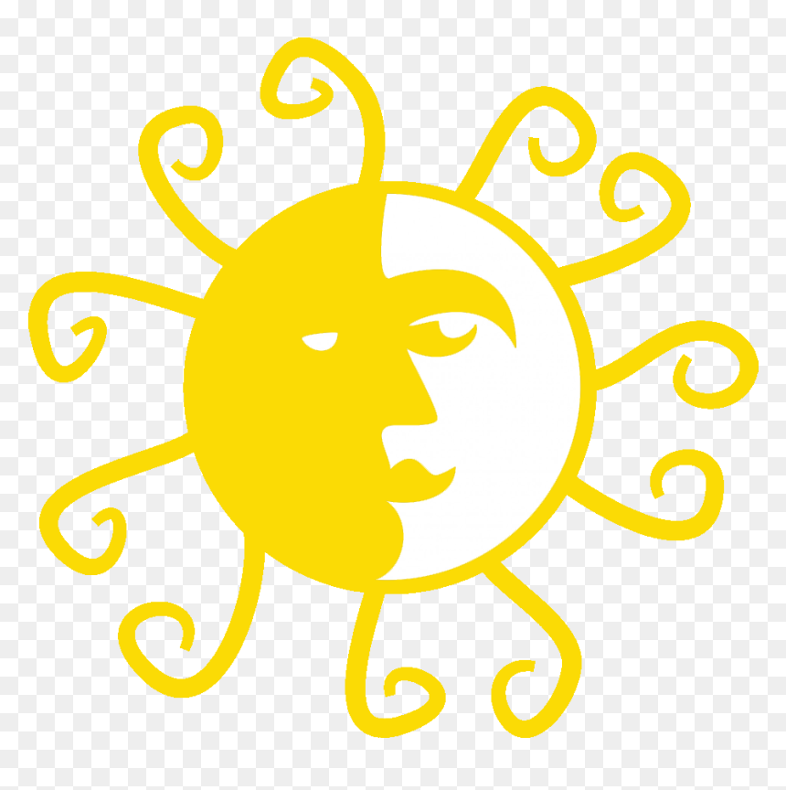 Moon And Sun Clipart - 色相 环, HD Png Download - sun clipart for kids png