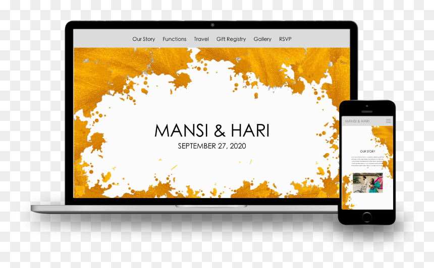 Custom Wedding Website Front - Mobile Phone, HD Png Download - wedding wishes in tamil png