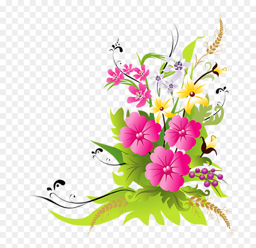 Flower Png - Flowers Ang Butterfly Png, Transparent Png - venkateswara images png