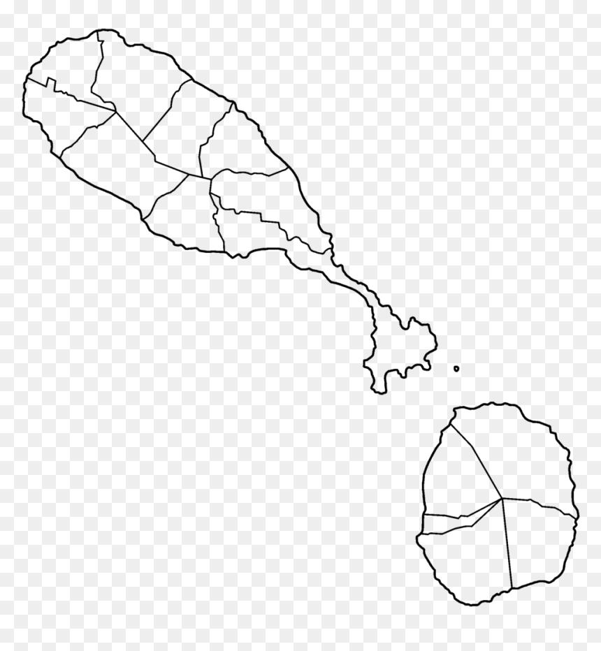 Map Of St Kitts, HD Png Download - special offer blank tag png