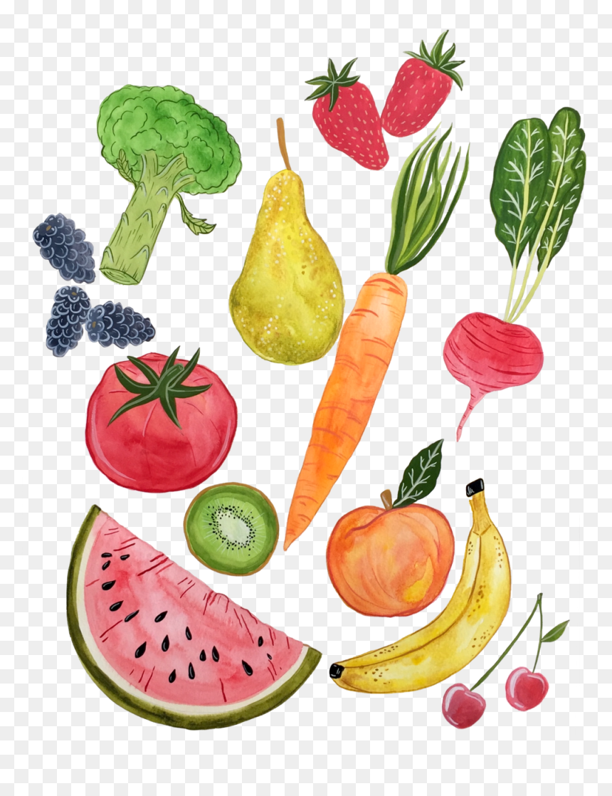 Fruits And Veg , Png Download - Strawberry, Transparent Png - veg png