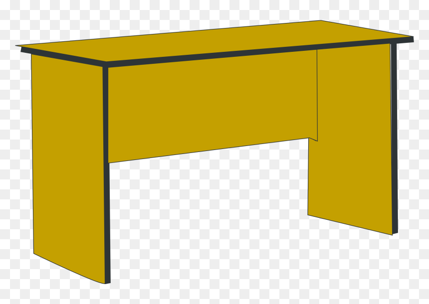Angle,area,yellow - Computer Table Clip Art, HD Png Download - computer table png