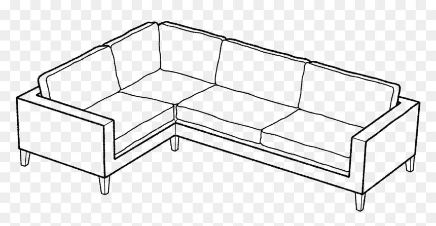 Couch Clipart Back Couch, Picture, HD Png Download - sofa plan png