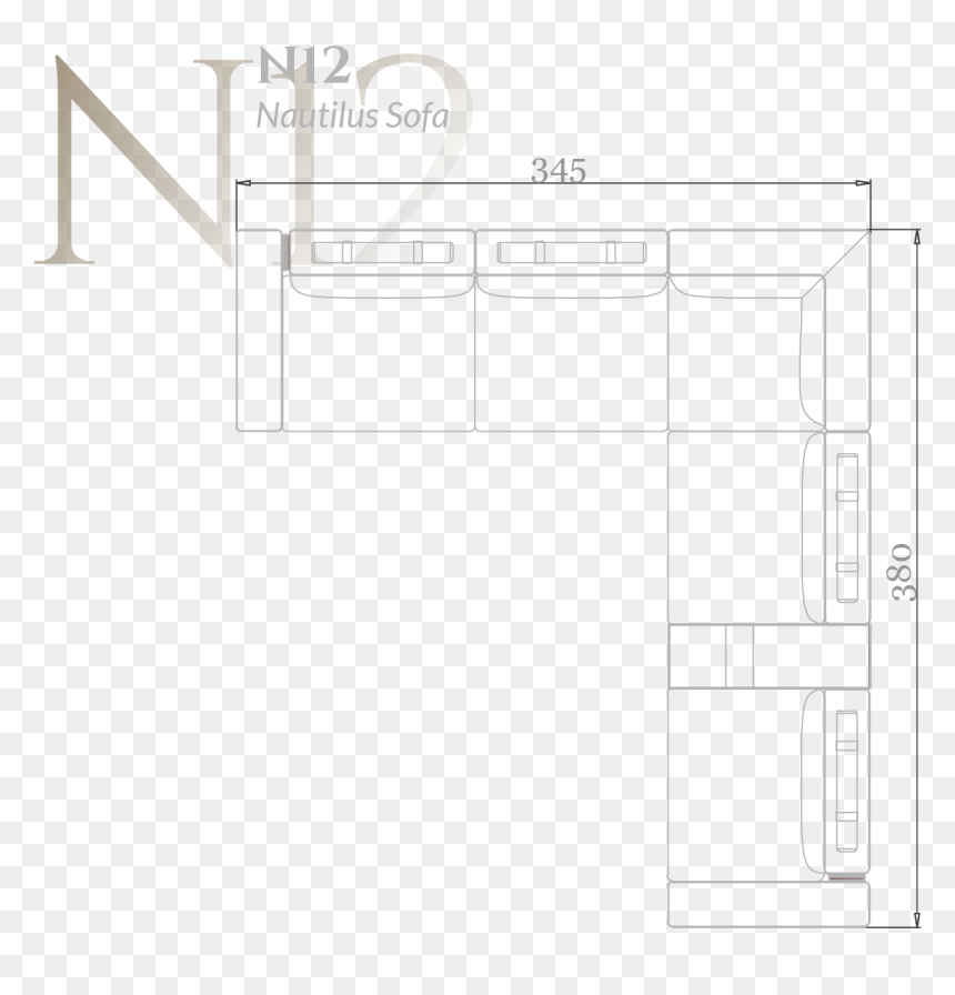 Technical Drawing, HD Png Download - sofa plan png