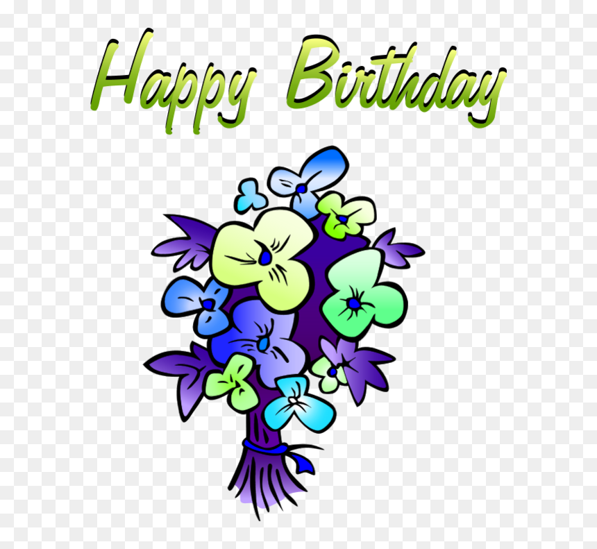 Transparent Happy Birthday Vector Png - Happy Birthday Flowers, Png Download - birthday flowers png