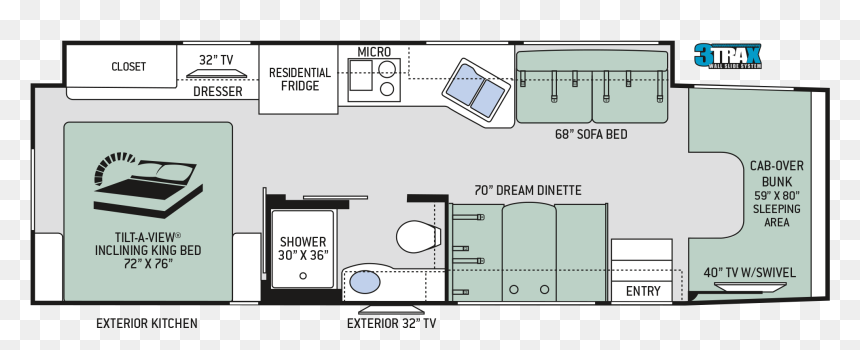 2019 Magnitude Sv34 Floor Plan - 2021 Thor Sv34, HD Png Download - sofa plan png