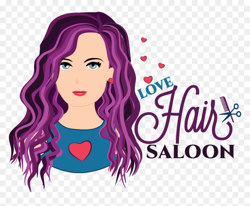 Lady Love Hair Saloon Logo - Saloon Logo For Ladies, HD Png Download - ladies hair png