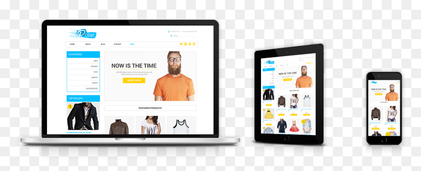 Responsive & Mobile Ready - Ecommerce Website Store Design, HD Png Download - ecommerce website png