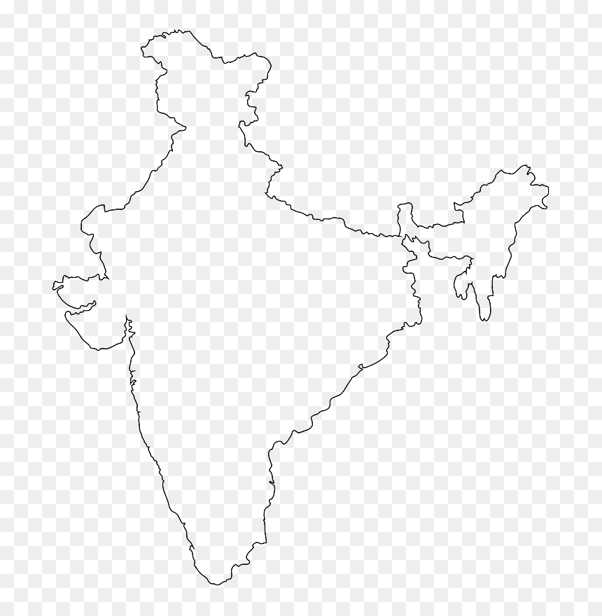 Map, HD Png Download - india map png image